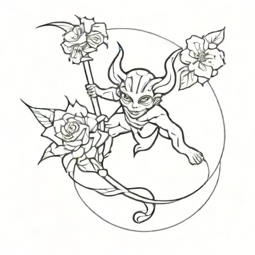 Flower And Demon Slayer