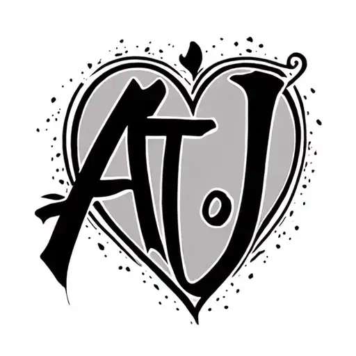 Atj Script Letters In The Form Of A Heart