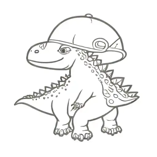 Dinosaur Baby Hat Surrounded