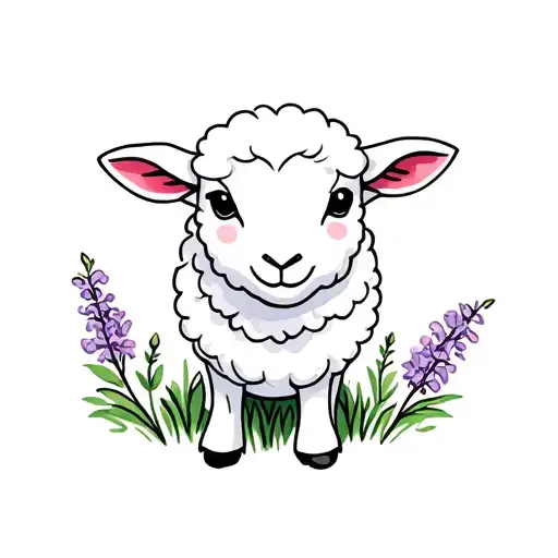 Little Lamb With Lilac