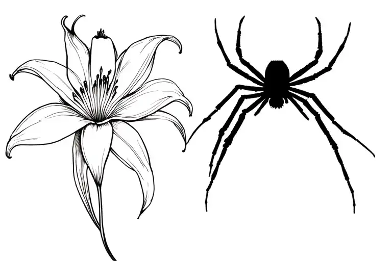 Spider Lily And Spider