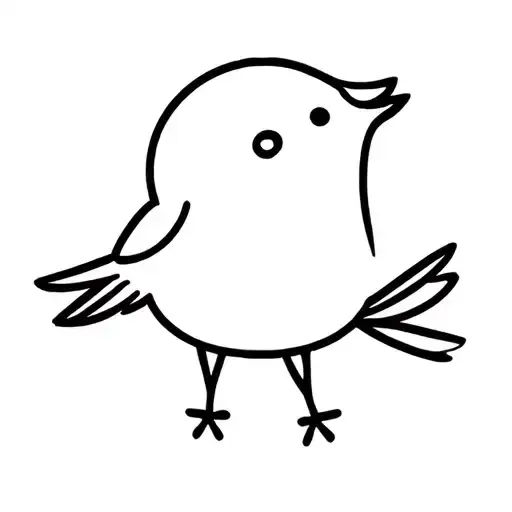 Cute Little Cartoon Bird