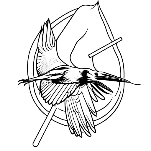 A Simple Raven In Flight With A Rolled Joint In Its Claws