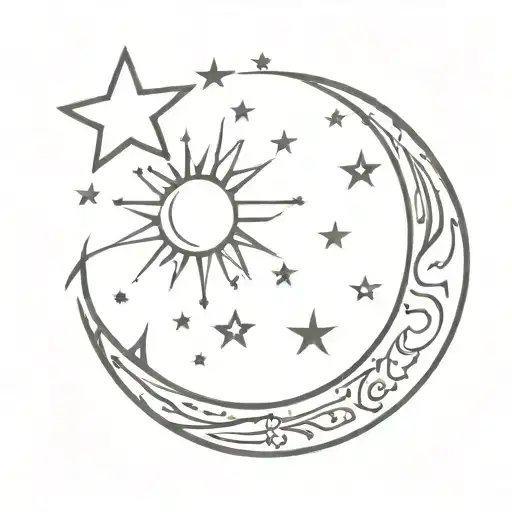 Philippines Sun With Moon And Stars