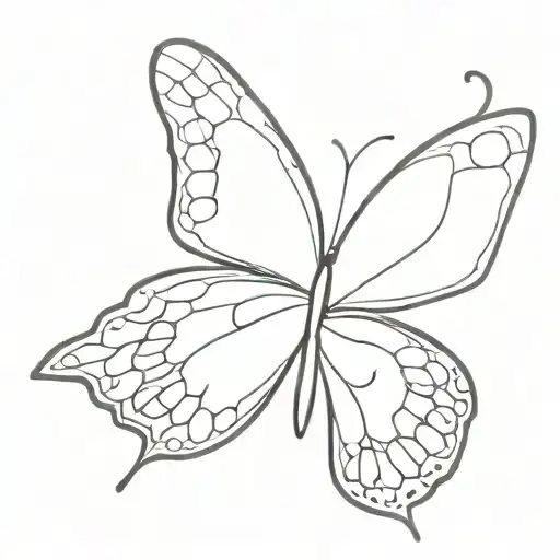 Butterly One Wing Is Flying