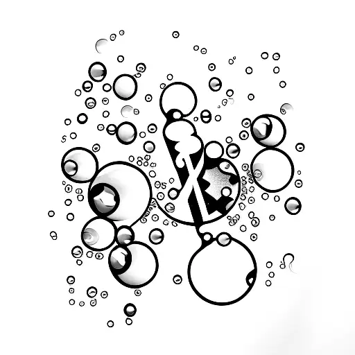 Word Underwater With Bubbles And Music Notes