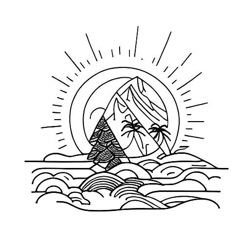 Maui Sunset With A Man's Portrait In It