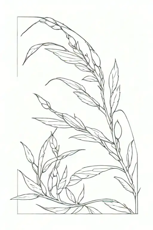 Olive Branch And Oat Plant Growing