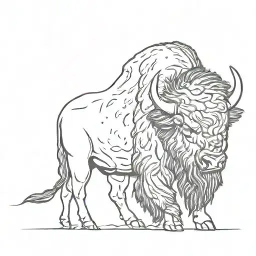 Bison Outline Side