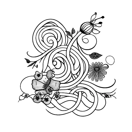 Arm Wrap Long Wildflower Vine