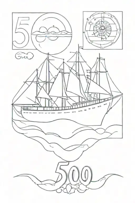 Ship With Word '500T' Written