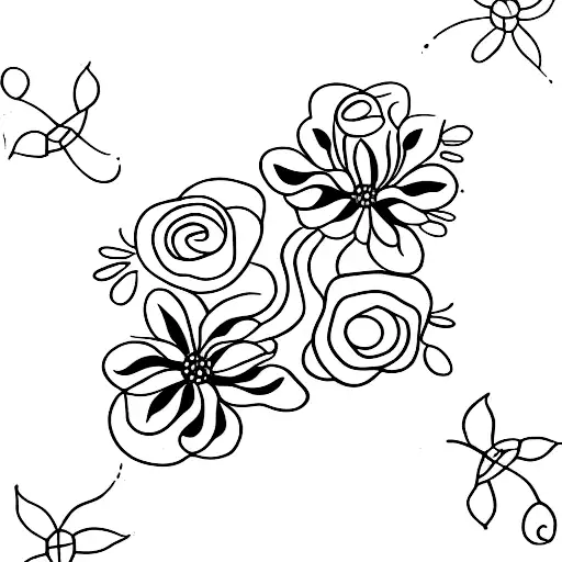 Two Intertwined Flowers Representing The Bond Between Twin Daughters