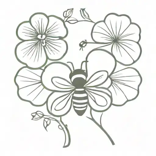 Bee In A Four Leaf Clover Made