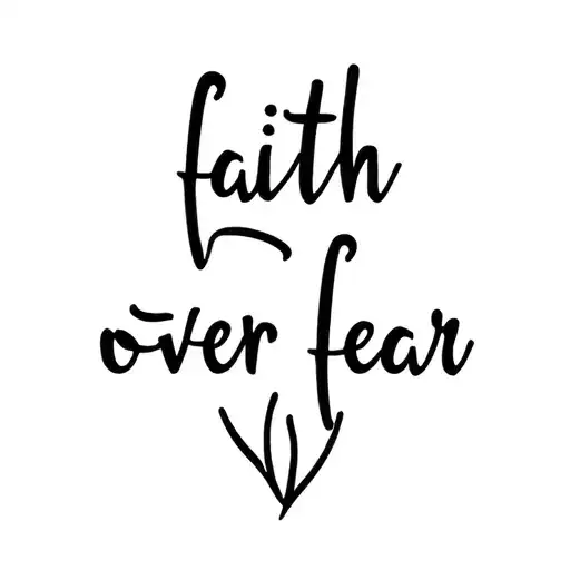 Faith Over Fear With Simple Background