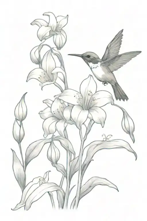 Design A Tiny Tattoo That Includes A Cardinal A Hummingbird And A Lily Of The Valley Flower