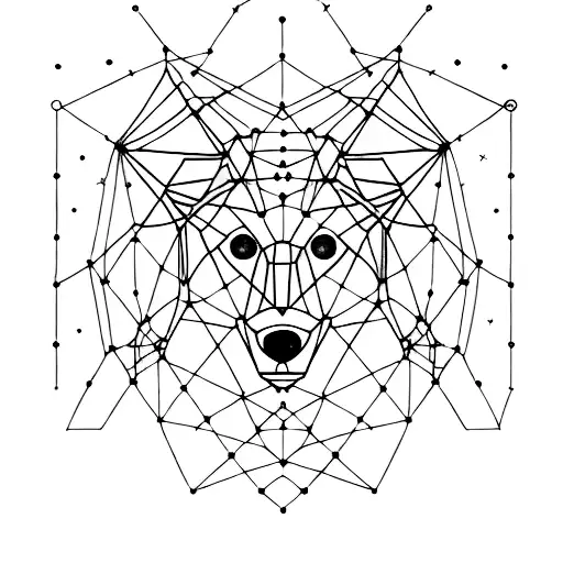 A Constellation Of Small Fine Line Foxes Intertwined With Each Other