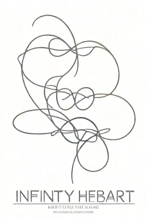 Infinity Heartbeat Line Intertwined