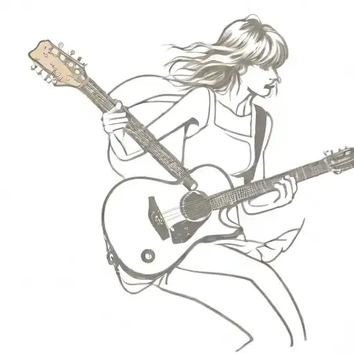 Taylor Swift Spinning In A Dress With A Guitar