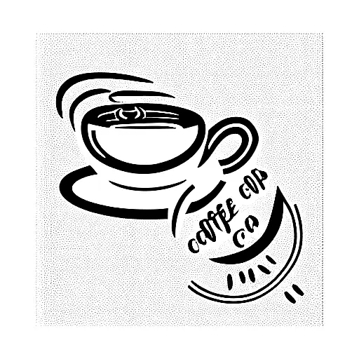 Coffee Cup With A Check Pattern