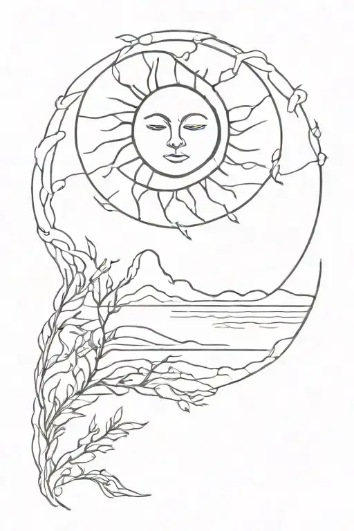 Nature And Sun Moon Destruction