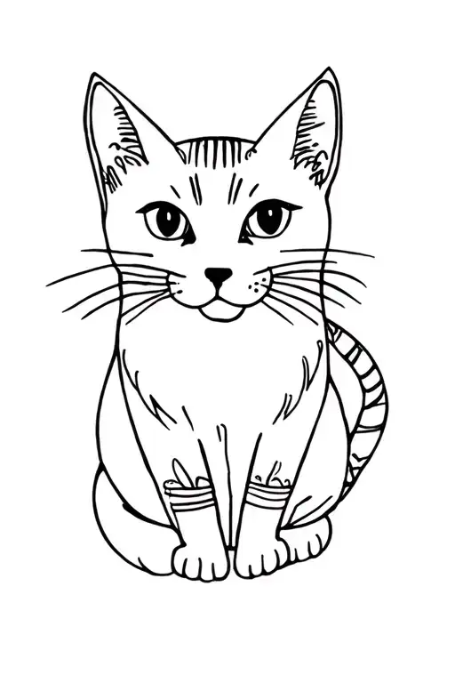 Cat Surrounded By Witchy Elements