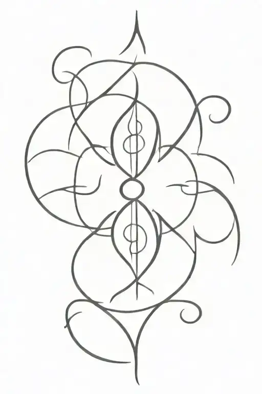 Unalome Symbol Surrounded