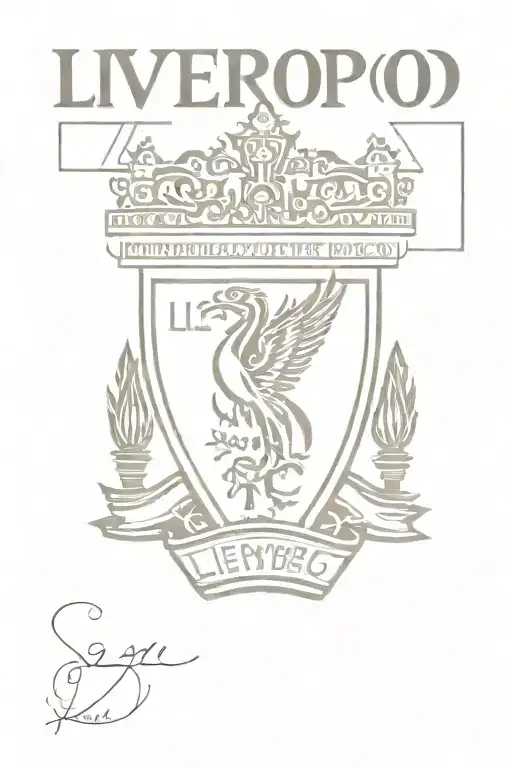 A Minimalist Tattoo Of The Liverpool Fc Logo With Ynwa Quote
