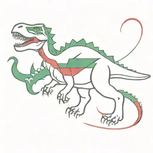 Dinos Painted Italian Flag