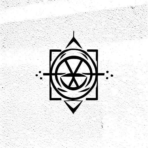 Minimal Abstract Geometric Ancient Symbol