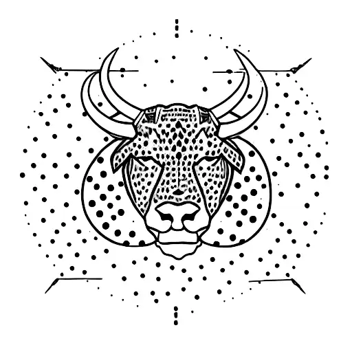 A Bull With A Leopard Separate As Constellations