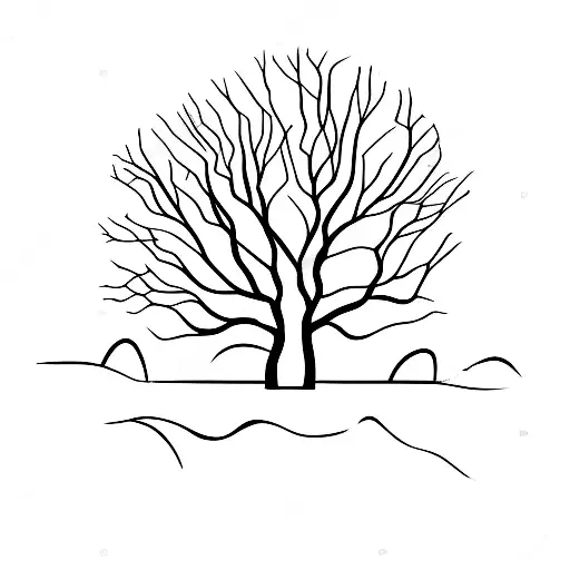 Tree In A Field Of Grass