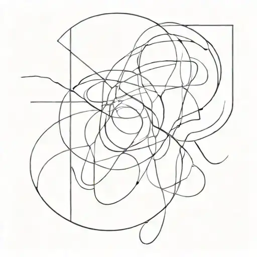 An Abstract Representation Of A Designer's Logo Incorporated Into A Mural Design