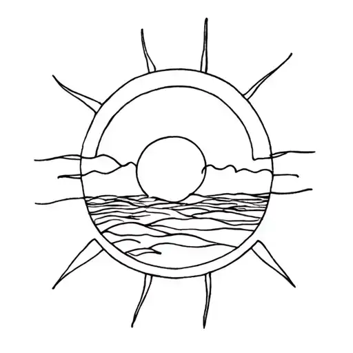 Sun Rising Up From Darkness