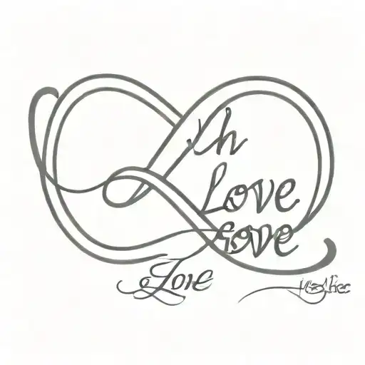 A Small Infinity Symbol Intertwined With The Word 'Love' In A Mother's Handwriting