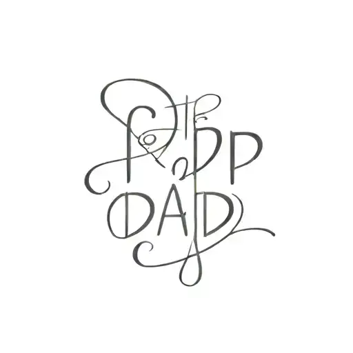 The Combination Of The Two Words Dad And Mom In One Design