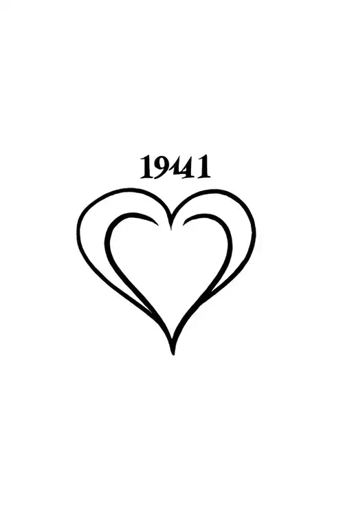 Heart Tattoo 1941 Birth Date