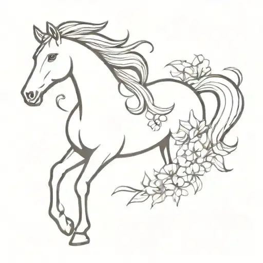 Horse And Flower's
