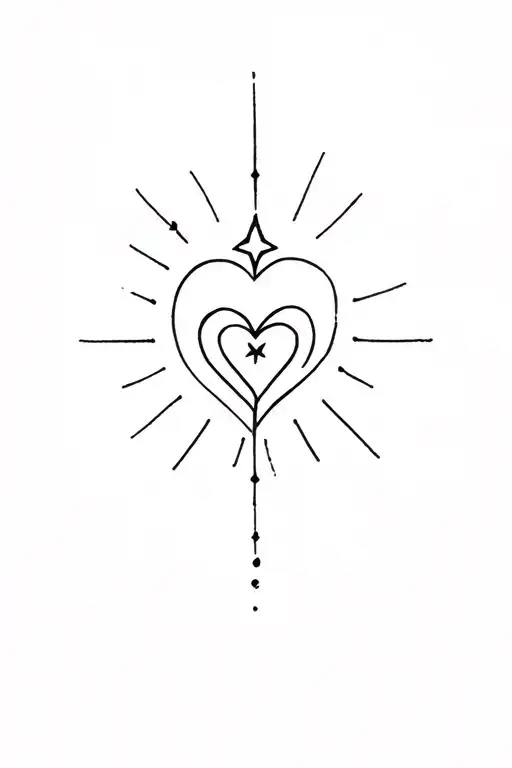 Sunthbell Heart With Star