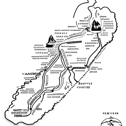 Vancouver Island West Coast Trail Line Map