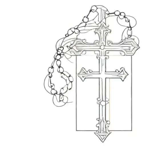 Cross Surrounder By Rosary