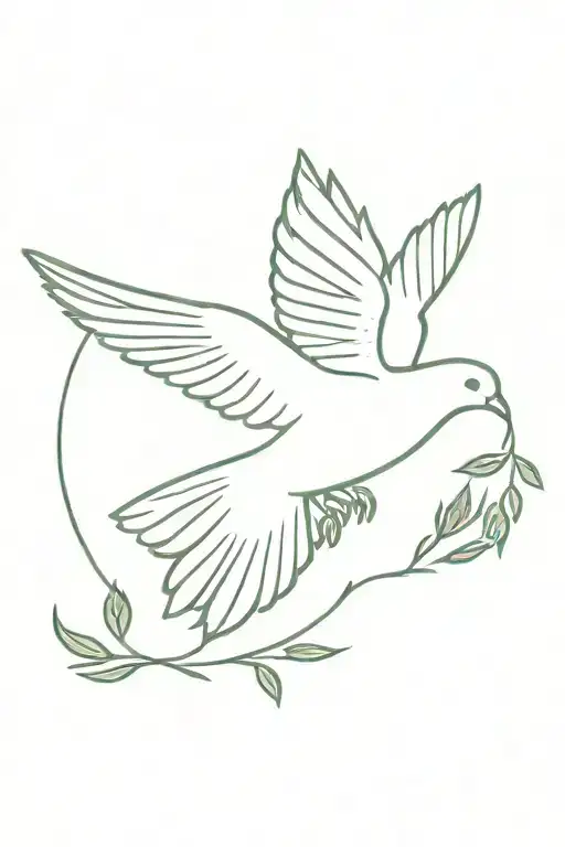 Dove Carrying An Olive