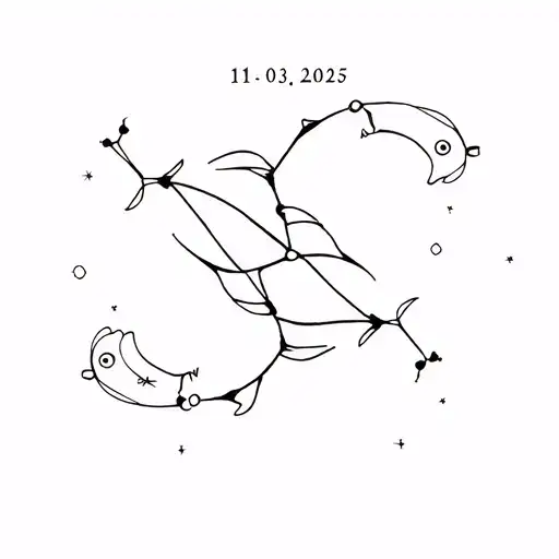 Date 11-03-2025 With Constellation Intertwined Fishes