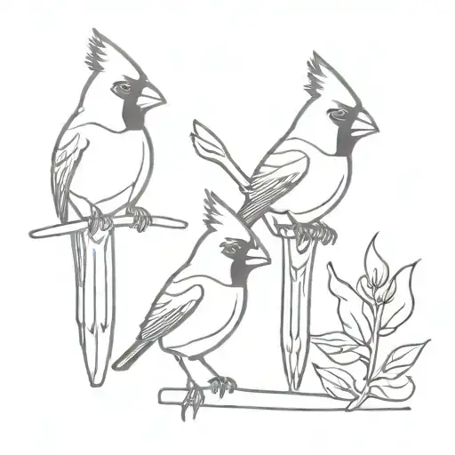 Three Cardinal Heads One