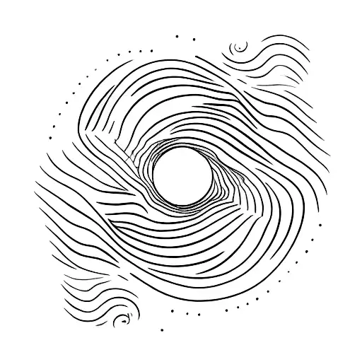 Circling Ocean Waves With A Hole In The Middle