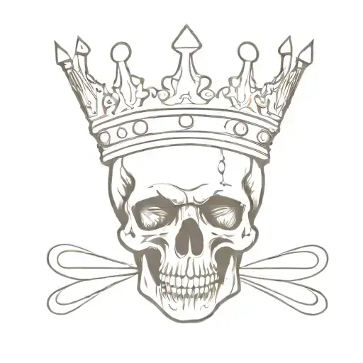 Skull Wearing A Crown