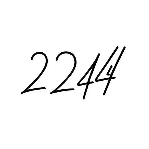 Numbers 222444 Elegant Script