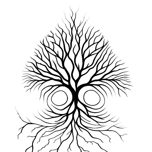 Mind Soul Body Look Inward Female Tree Roots