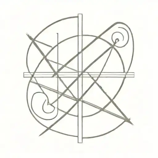 Fine Line Meeting With A Roman Numeral B At The Crossing Point