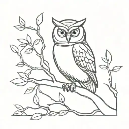Owl Perched On A Branch