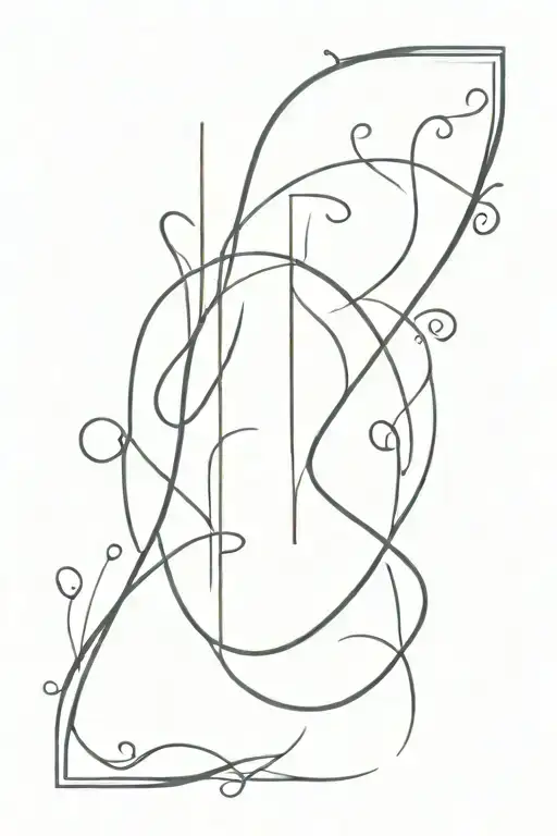 Unalome Fine Line Tattoo Design